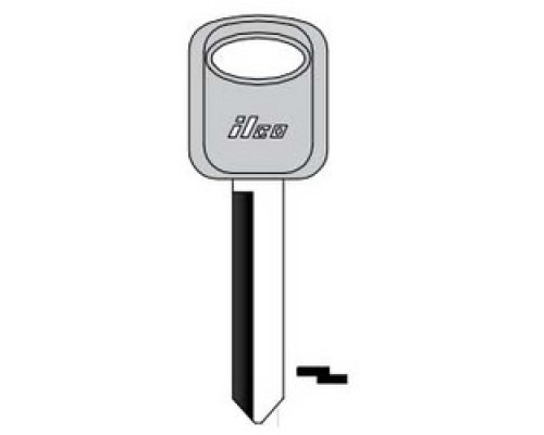 KABA ILCO CORP  H67-P NP A09  AJ01457002              Vehicle Key Blank, Plastic Head, Brass, Nickel Plated, 9 Price Group, For Ford