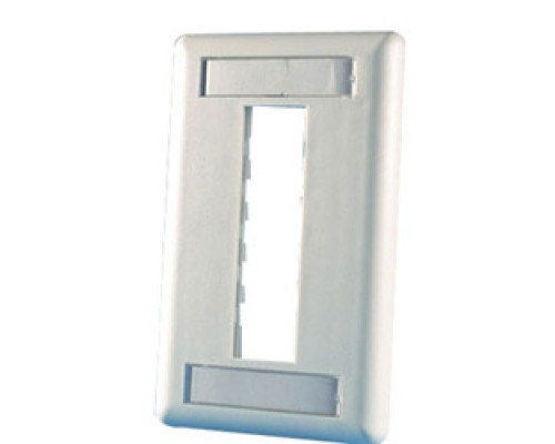 ORTRONICS 40300547-88        TracJack Faceplate, three-port single gang , plastic, Cloud White