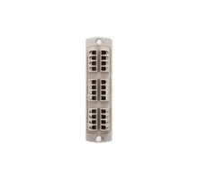 LEVITON 5F100-4IL        Opt-X Precision Molded Plate Beige , 62.5/125um Multimode OM1, Duplex LC, 24 Fibers, Zirconia Ceramic Sleeve