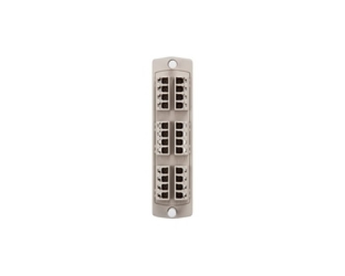 LEVITON 5F100-4IL        Opt-X Precision Molded Plate Beige , 62.5/125um Multimode OM1, Duplex LC, 24 Fibers, Zirconia Ceramic Sleeve