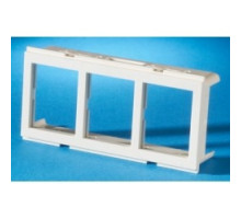 ORTRONICS  42100009               TracJack Adapter Plate for Furniture Opening, Three-port, Fog White