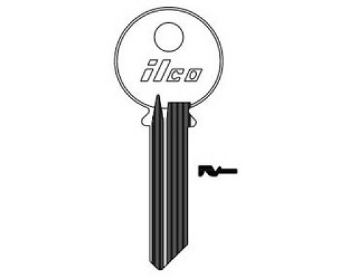 KABA ILCO CORP  998SMK NP A14               Cylinder Lock Key Blank, 6-Pin, Brass, Nickel Plated, 14 Price Group, For Yale