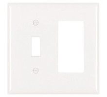 ON-Q/LEGRAND  TP126W               COMBINATION FACEPLATE 2 GANG 1 TOGGLE SWITCH        WHITE