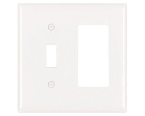 ON-Q/LEGRAND  TP126W               COMBINATION FACEPLATE 2 GANG 1 TOGGLE SWITCH        WHITE