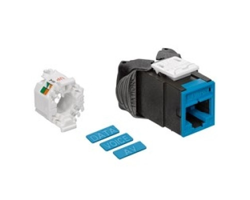 LEVITON  61UJK-RL6               Mod Jack, Atlas-X1, Category 6 UTP Connector, Blue