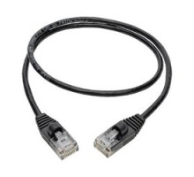 TRIPP LITE N261-S02-BK        Cat6a Gigabit Snagless Molded Slim UTP Network Patch Cable RJ45 M/M , Black, 2 ft.