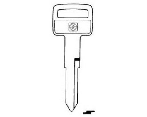 KABA ILCO CORP  HON42 NP A08  AF00006902              Vehicle Key Blank, Brass, Nickel Plated, 8 Price Group, For Honda Motorcycle