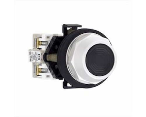 EATON POWER QUALITY  HT8AAHAB               FLUSH PUSHBUTTON, BLACK, WITH 1NO-1NC CO