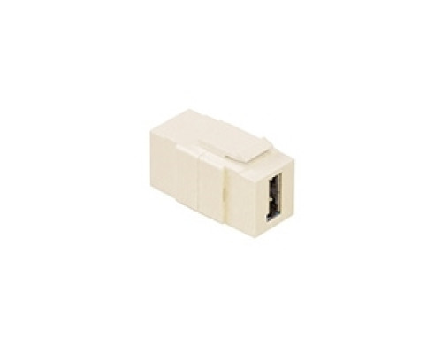 LEVITON  40835-I               QuickPort USB Connector, Feed-Through, Ivory