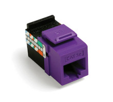 LEVITON  5G108-RP5               GigaMax 5e QuickPort Connector, UTP Category 5e, 110 Style Termination, Universal Wiring, Purple