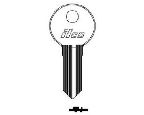 KABA ILCO CORP  1042B NP A15  AA36132012              Cylinder Lock Key Blank, Double-Sided, Brass, Nickel Plated, 15 Price Group, For Illinois