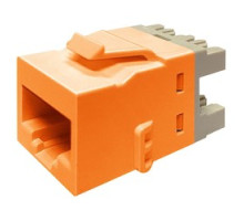 COMMSCOPE UNIPRISE SOLUTIONS  760241163  UKJ10G-ORG              Uniprise UKJ Keystone Series Modular Jack, RJ45, category 6A, T568A/T568B, unshielded, no dust cover, orange