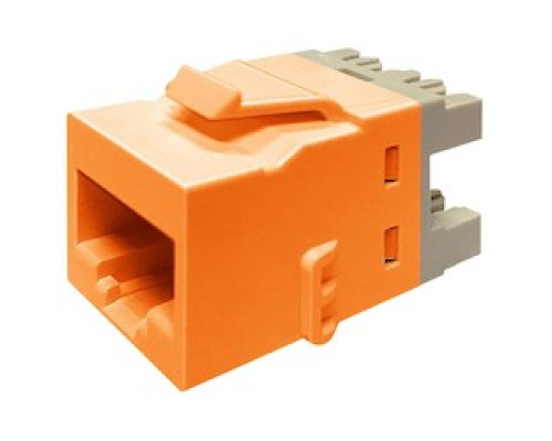 COMMSCOPE UNIPRISE SOLUTIONS  760241163  UKJ10G-ORG              Uniprise UKJ Keystone Series Modular Jack, RJ45, category 6A, T568A/T568B, unshielded, no dust cover, orange