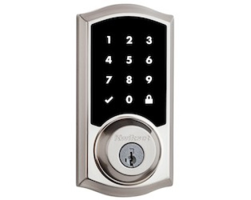 KWIKSET  99160-038  916TRL 500 15 SMT CP TPR RCALFD V2              SmartCode 916 Touchscreen Traditional Electronic Deadbolt featuring SmartKey Security and Z-Wave Technology in Satin Nickel