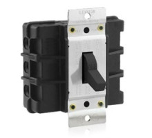 LEVITON  MS603-BW               60 Amp, 600 Volt, Toggle Three, Pole AC Motor Starter, Suitable as Motor Disconnect, Industrial Grade, Non, Grounding, Back Wired, Black