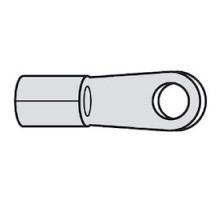 THOMAS & BETTS  BC85U               Non-Insulated Heavy Duty Ring Terminal with 90 Degree Bend, Length 0.81in, Width 0.25in, Bolt Hole #6, Wire Range #16-#14 AWG Heavy Duty, Copper, Tin Plated, 500 Pack