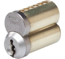 KABA ILCO CORP  8850-26D-1007-PK3               Cylinder Lock Interchangeable Core, Peaks Preferred, 150 7-Pin, Uncombinated, PK3 Keyway, Small Format, Capped, Satin Chrome