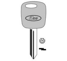 KABA ILCO CORP  H86-PT NP  IAX00000920              Vehicle Key Blank, Transponder Key, Brass, Nickel Plated, For Ford