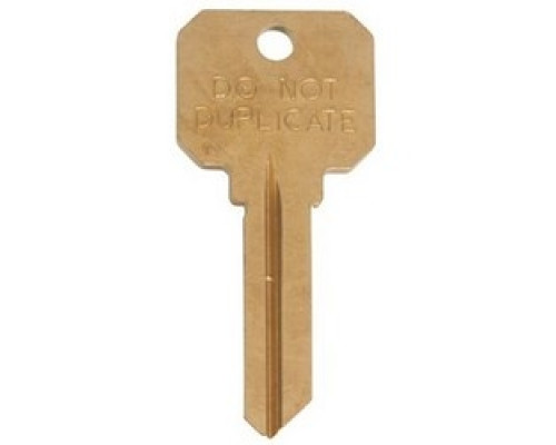 KABA ILCO CORP  DND-SC9 BR A02  IAB85120539              Cylinder Lock Key Blank, 6-Pin, Do Not Duplicate, Natural Brass, 2 Price Group, For Schlage