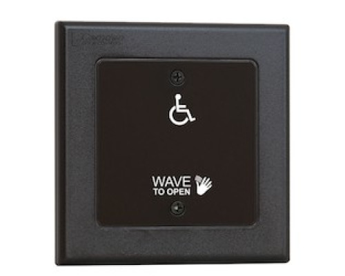 CAMDEN DOOR CONTROL  CM-332/42W               Touchless Wired, 2 Relay Switch Double Gang, WC/Hand Symbols and Wave To Open’ Text