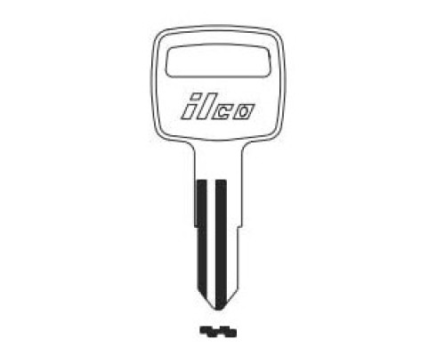 KABA ILCO CORP  YH52 NP A04               Vehicle Key Blank, Brass, Nickel Plated, 4 Price Group, For Yamaha Outboard