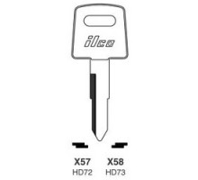 KABA ILCO CORP  HD72 NP A08  AF01008002              Vehicle Key Blank, Brass, Nickel Plated, 8 Price Group, For Honda Motorcycle
