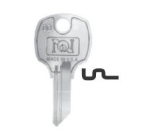 NATIONAL CABINET LOCK  D8785               Lock Key Blank, Pass Key, C, 5-Disc Tumbler, Brass