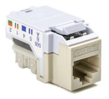 HELLERMANNTYTON  RJ45FC6-FW               Category 6 Modular Keystone Jack, Plenum Rated, Office White, 1/bag
