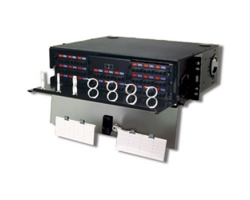 SIEMON COMPANY  RIC3-48-01               Fiber, Enclosure, RIC, Rack Mount, 3U, Sliding Access, 8 Openings, Black