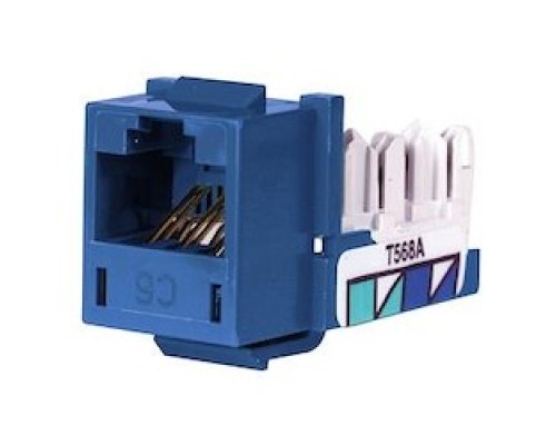 HUBBELL PREMISE WIRING  HXJ6B               Jack, Hxj, Cat6, 8Pos, Uni A/B, Blue