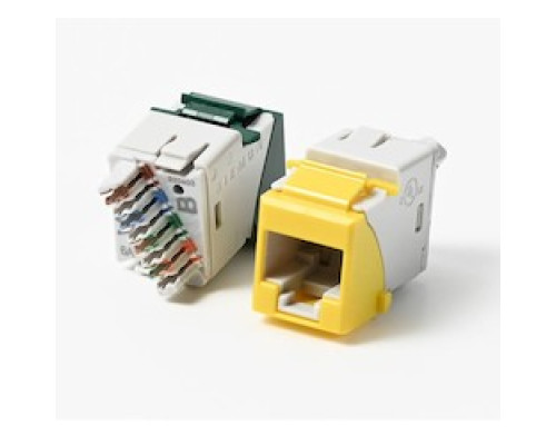 SIEMON COMPANY  U6A-K05NS               UltraMAX Outlet, Category 6A UTP, RJ45, Keystone, Yellow, Punch down, T568A/B