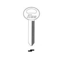 KABA ILCO CORP  H50-NP NP A36  IAE00001312              Cylinder Lock Key Blank, Brass, Nickel Plated, 36 Price Group, For Ford