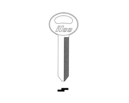 KABA ILCO CORP  H50-NP NP A36  IAE00001312              Cylinder Lock Key Blank, Brass, Nickel Plated, 36 Price Group, For Ford