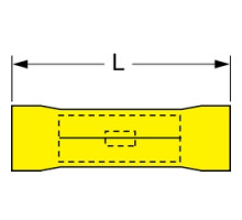 3M  7000133289  MVU14-250DMX              3M Scotchlok Butt Connector Vinyl Insulated, 50/bottle, MVU10BCX