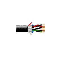 BELDEN  5342FE 0081000               Multi-conductor cable, 18 AWG, 3-pair bare copper conductors, PVC insulation, multiple pairs cabled together, overall Beldfoil shield and drain wire, overall PVC jacket with rip cord. Sequential footage