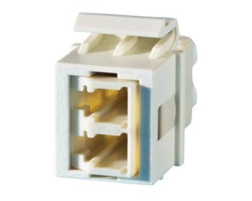 ORTRONICS KSLC OR-K-SLC       1-LC 2 fibers fiber Keystone module, multimode, phosphor-bronze alignment sleeves, 180 degree exit, Fog White