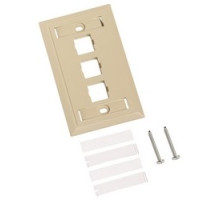 COMMSCOPE ENTERPRISE SOLUTIONS  108168519  M13L-246              L Type Flush-Mounted Faceplate, Three Port, Ivory