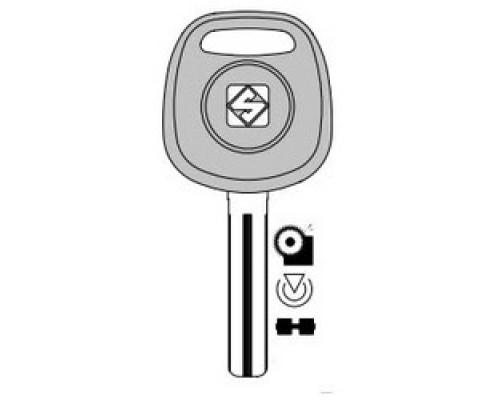 KABA ILCO CORP  TOY48BT4 BR  IAX00000880              Vehicle Key Blank, Transponder Key, Special Key Machine, Natural Brass, For Lexus/Toyota