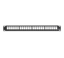 LEVITON  49355-H24               Patch Panel, 24 Port, 1U, Flat, w/o CMB, White