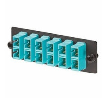 PANDUIT  FAP6WAQDSCZ               SC Fiber Adapter Panel OM3/OM4 SC Duplex Aqua