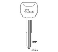 KABA ILCO CORP  HD109 NP A04  X265              Vehicle Key Blank, Brass, Nickel Plated, 4 Price Group, For Honda Motorcycle