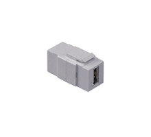 LEVITON  40835-G               Connector, USB Feed-Through, Grey