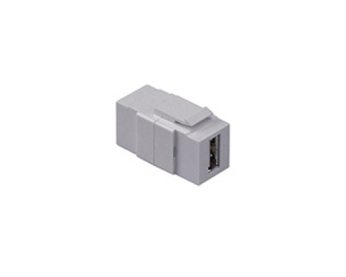 LEVITON  40835-G               Connector, USB Feed-Through, Grey