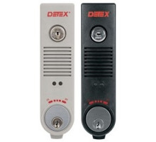 DETEX CORPORATION  EAX-500-MC65-KS               Exit Device Alarm, Battery Powered, Weatherized, Wall Mount, 100 dB, 90 Degree Key Stop, 2.1