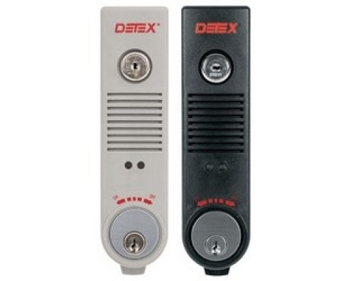 DETEX CORPORATION  EAX-500W               Exit Device Alarm, Battery Powered, Surface Mount, Slim Line, 100 dB, Key Stop, 9 Volt DC Battery, 2.1