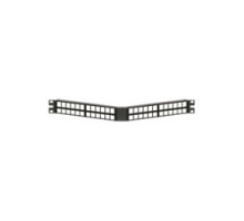 LEVITON  49256-D48               QuickPort Angled High-Density Patch Panel, 48-Port, 1RU, Rack-mount, 3.50