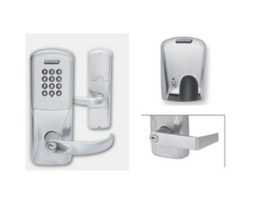 SCHLAGE ALLEGION BRAND  AD200-CY50MG-RHO-626-P-C-RH 4B 13247 10025 134        Electronic Door Lock, Cylindrical Chassis, Magnetic Stripe, Right Hand, Rhodes Lever, Satin Chrome, Classic Obverse Keyway, 4AA Battery Kit, For Office