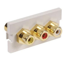 HUBBELL PREMISE WIRING IM3RF1OW        iSTATION TM RCA 3 Composite Coupler, Feed-thru Module, office white