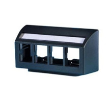 ORTRONICS  40300633-00               TracJack Furniture Plate, four-port, Black