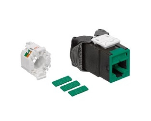 LEVITON  61UJK-RV6               Mod Jack, Atlas-X1, Category 6 UTP Connector, Green